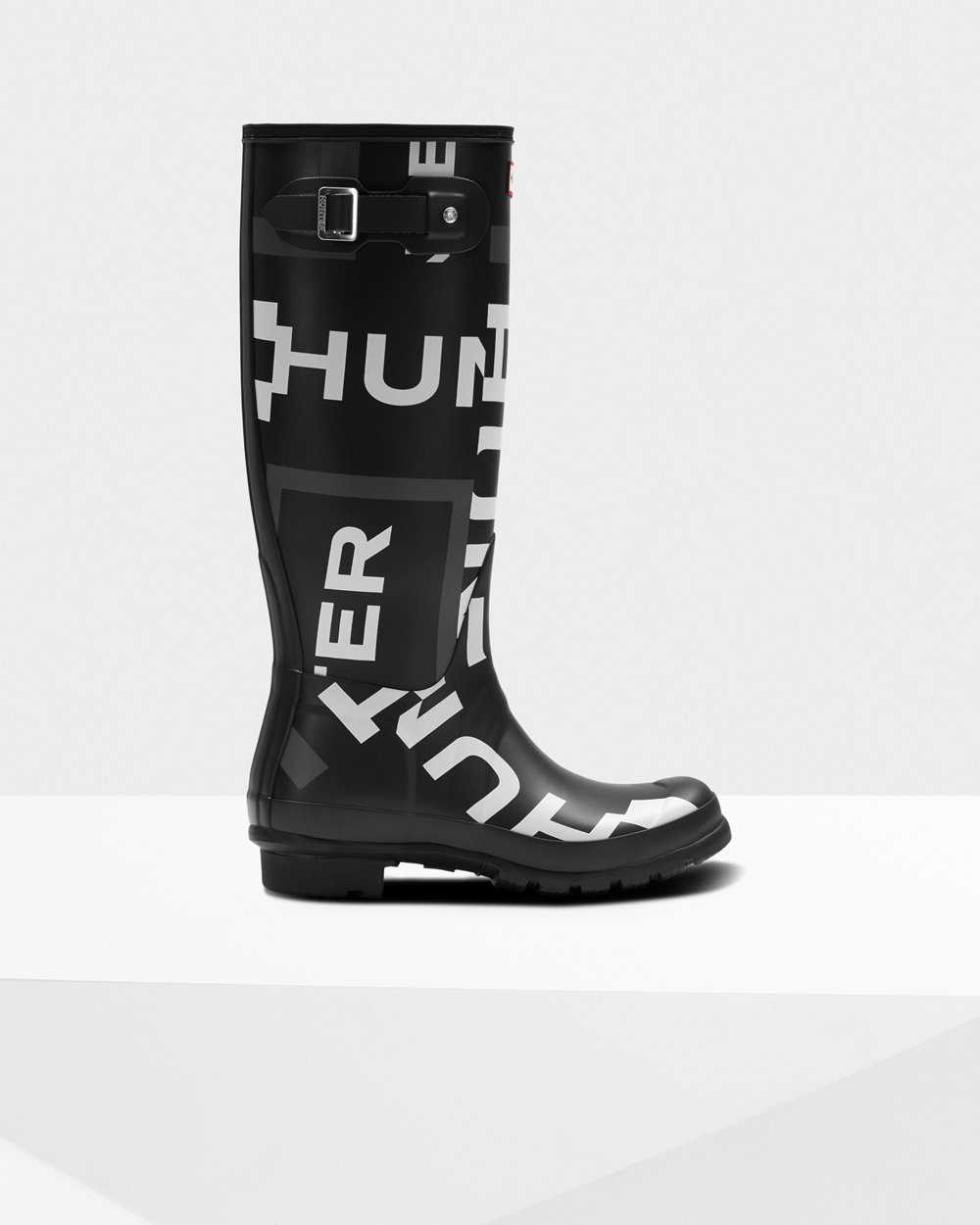 Botas De Altas Hunter Mujer Original Exploded Logo - Negras - Argentina 3140FPBSC